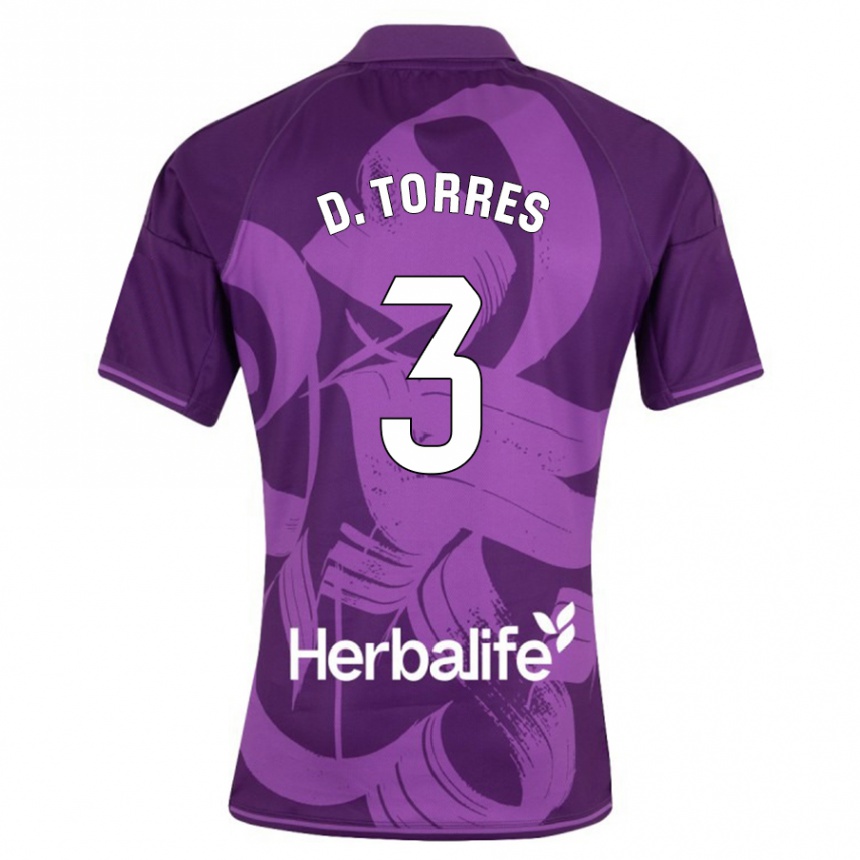 Men Football David Torres #3 Violet Away Jersey 2023/24 T-Shirt