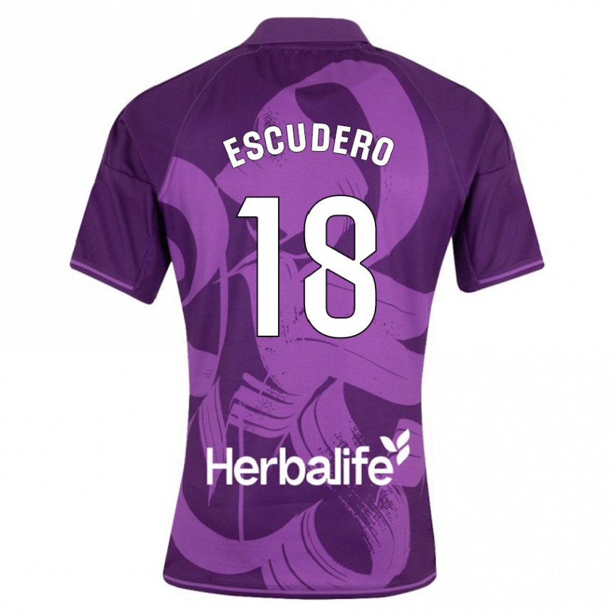 Men Football Sergio Escudero #18 Violet Away Jersey 2023/24 T-Shirt