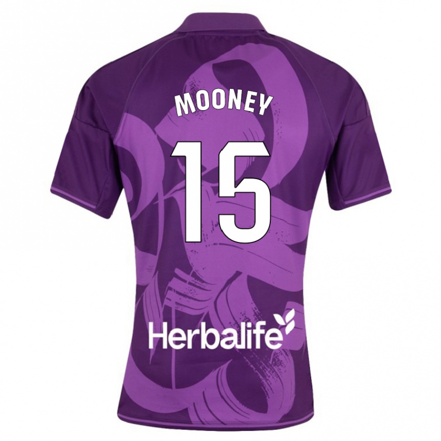 Men Football Fionn Mooney #15 Violet Away Jersey 2023/24 T-Shirt