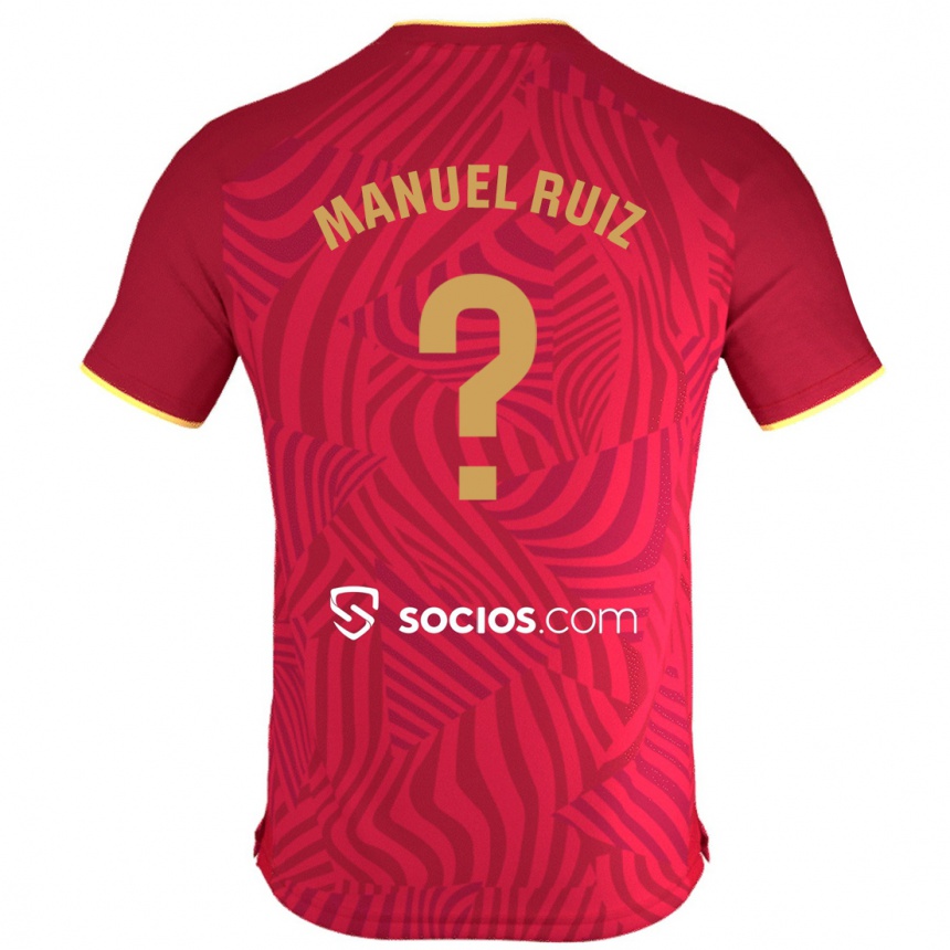 Men Football José Manuel Ruiz #0 Red Away Jersey 2023/24 T-Shirt