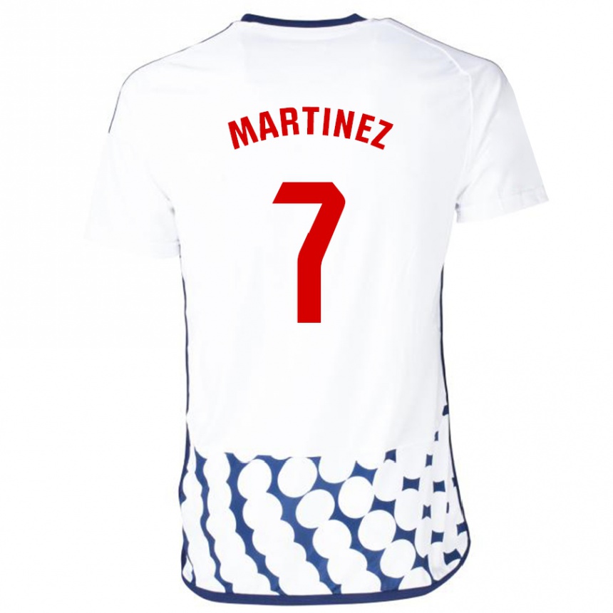 Men Football Gabri Martínez #7 White Away Jersey 2023/24 T-Shirt