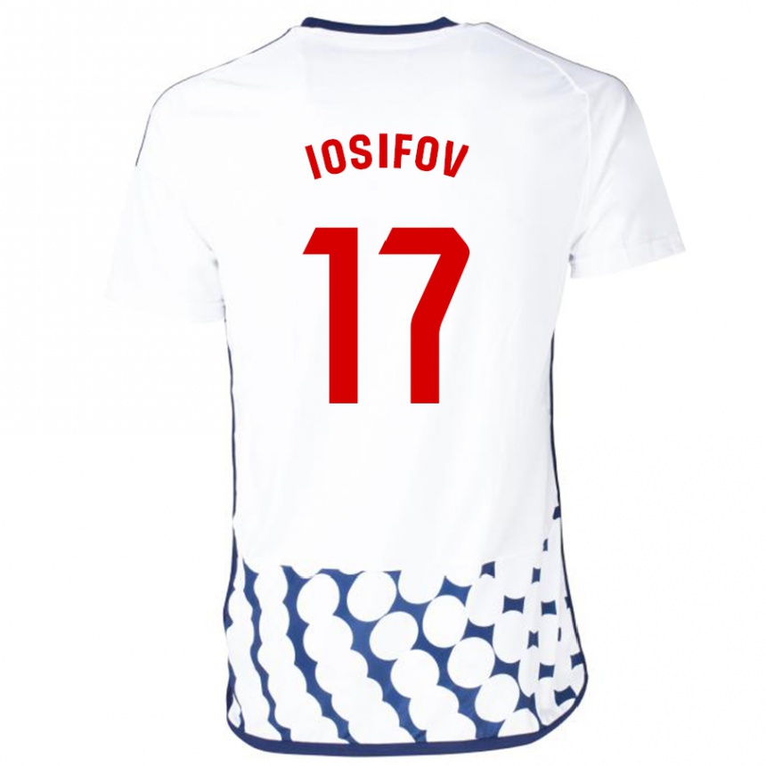 Men Football Nikita Iosifov #17 White Away Jersey 2023/24 T-Shirt