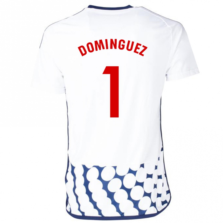 Men Football Iago Domínguez #1 White Away Jersey 2023/24 T-Shirt