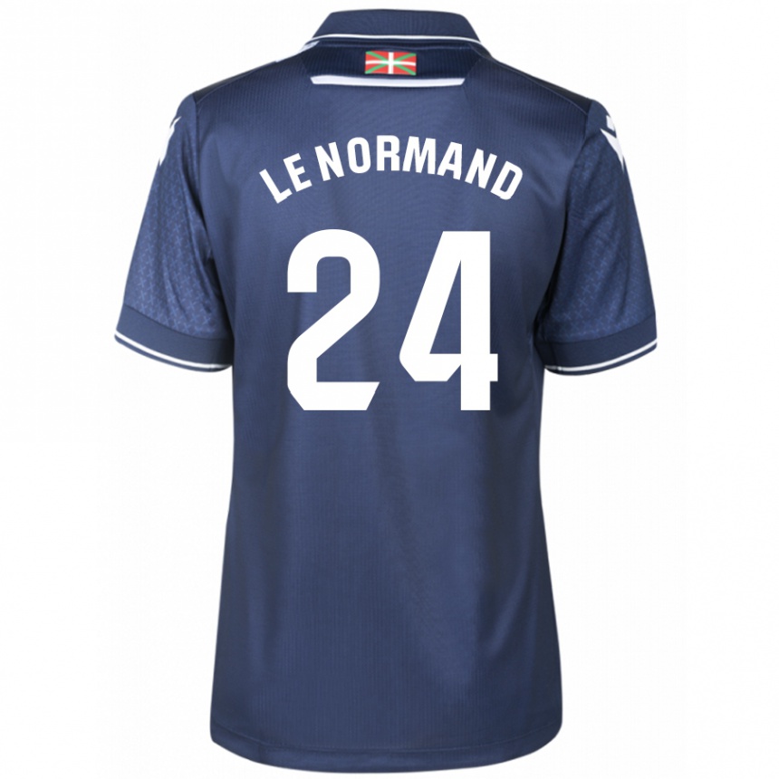 Men Football Robin Le Normand #24 Navy Away Jersey 2023/24 T-Shirt