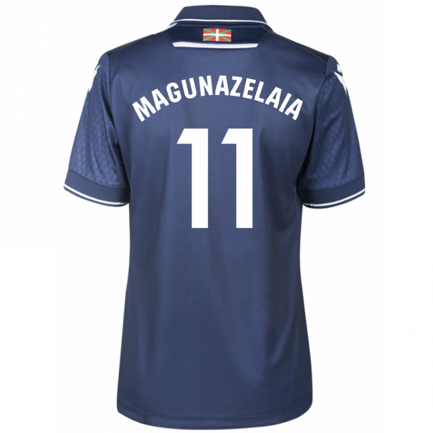 Men Football Jon Magunazelaia #11 Navy Away Jersey 2023/24 T-Shirt