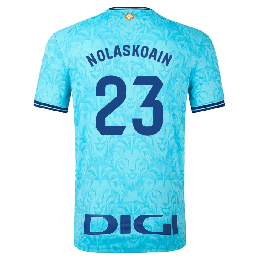 Men Football Peru Nolaskoain #23 Sky Blue Away Jersey 2023/24 T-Shirt