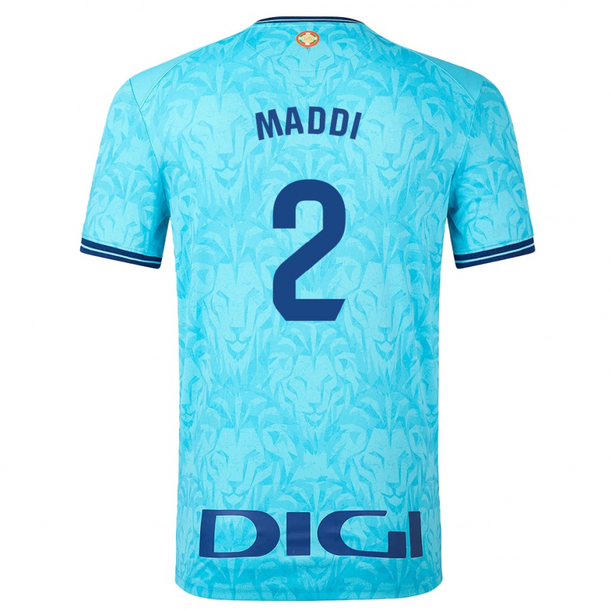 Men Football Maddi Torre Larrañaga #2 Sky Blue Away Jersey 2023/24 T-Shirt