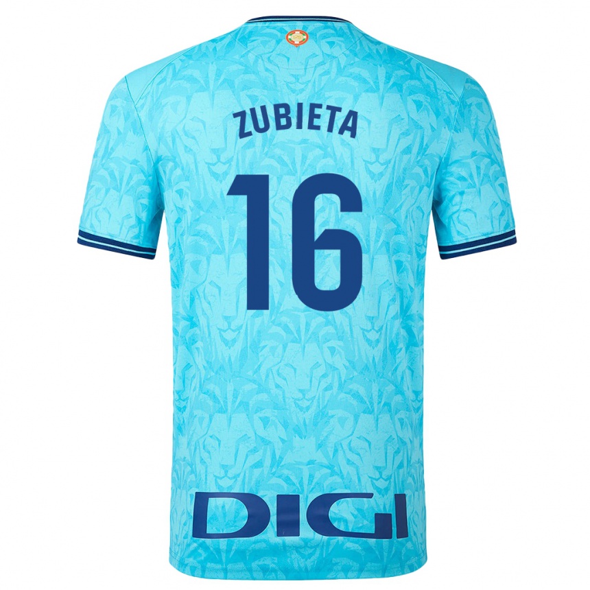 Men Football Maite Zubieta Arambarri #16 Sky Blue Away Jersey 2023/24 T-Shirt