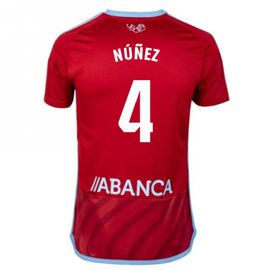 Men Football Unai Núñez #4 Red Away Jersey 2023/24 T-Shirt