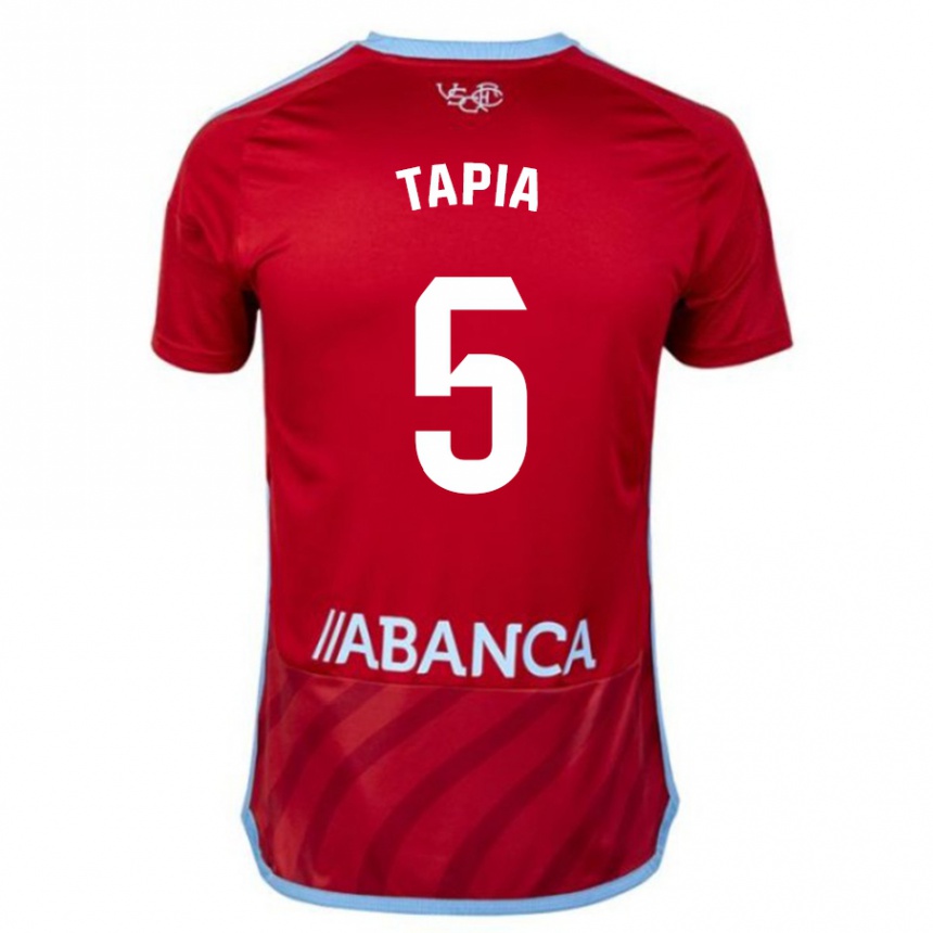 Men Football Renato Tapia #5 Red Away Jersey 2023/24 T-Shirt