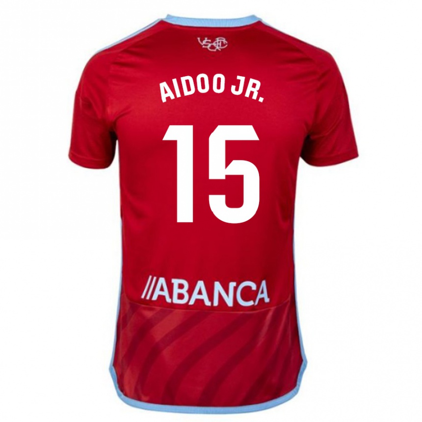 Men Football Joseph Aidoo #15 Red Away Jersey 2023/24 T-Shirt