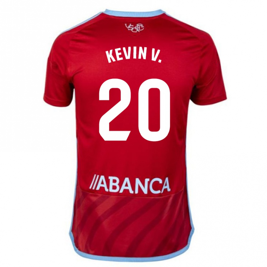 Men Football Kevin Vázquez #20 Red Away Jersey 2023/24 T-Shirt