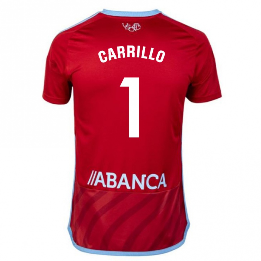 Men Football Coke Carrillo #1 Red Away Jersey 2023/24 T-Shirt