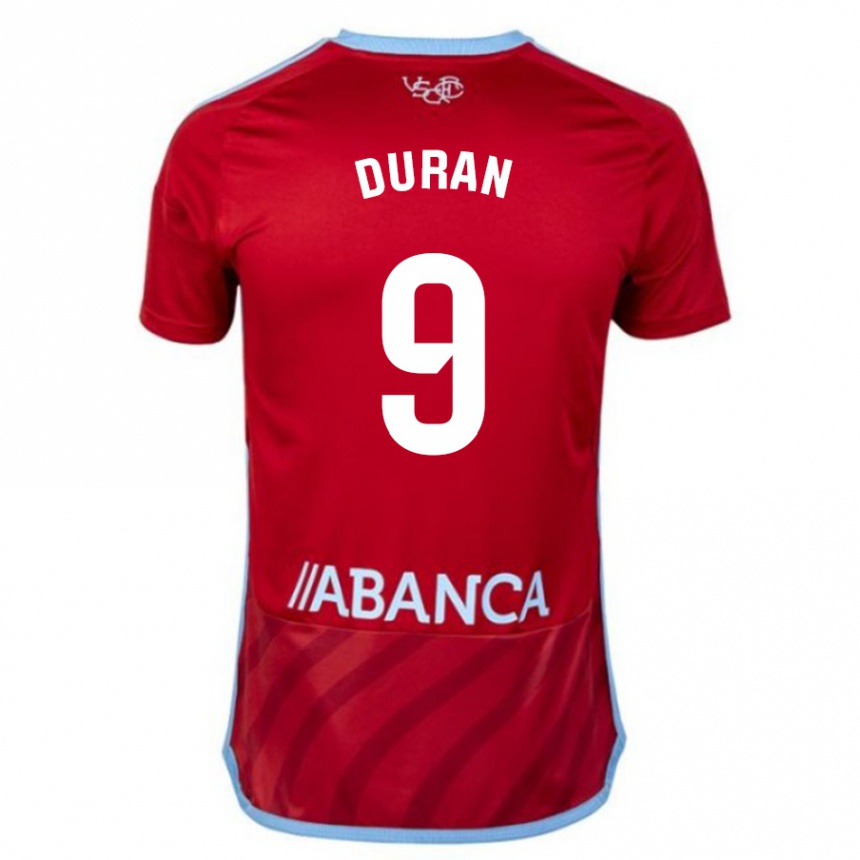 Men Football Pablo Durán #9 Red Away Jersey 2023/24 T-Shirt