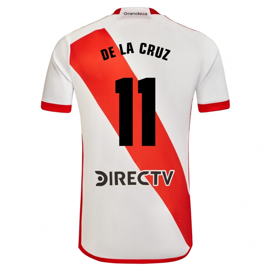Women Football Nicolás De La Cruz #11 White Red Home Jersey 2023/24 T-Shirt
