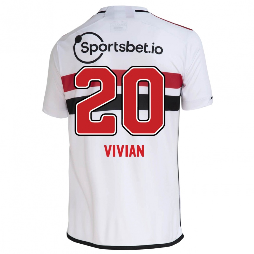 Women Football Vivian #20 White Home Jersey 2023/24 T-Shirt