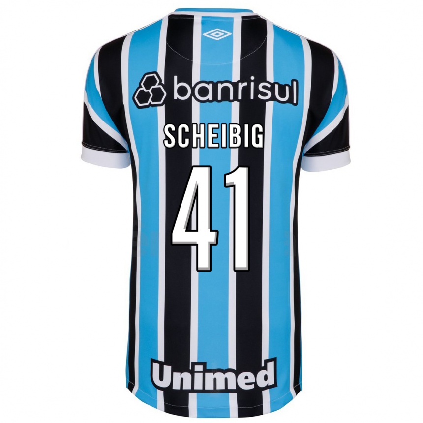 Women Football Felipe Scheibig #41 Blue Home Jersey 2023/24 T-Shirt