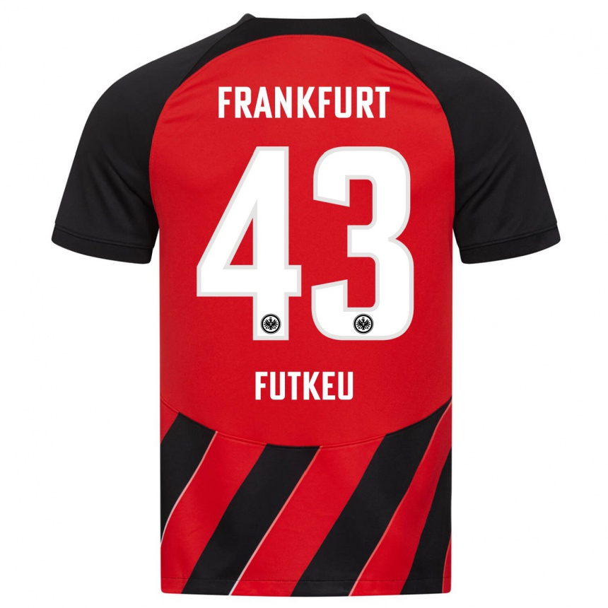 Women Football Noel Futkeu #43 Red Black Home Jersey 2023/24 T-Shirt