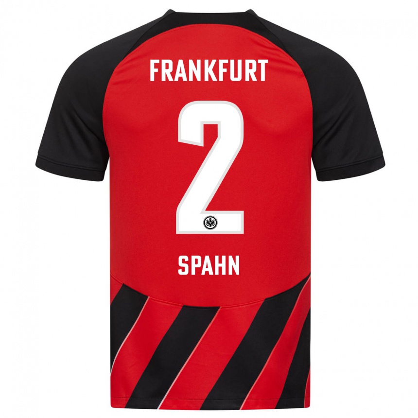 Women Football Maurice Spahn #2 Red Black Home Jersey 2023/24 T-Shirt