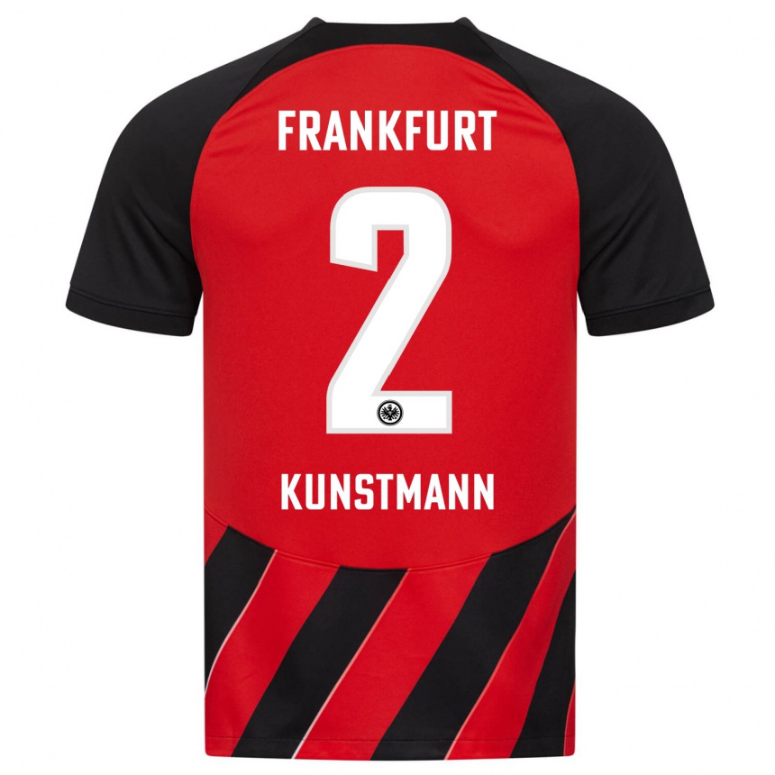 Women Football Kelvin Kunstmann #2 Red Black Home Jersey 2023/24 T-Shirt