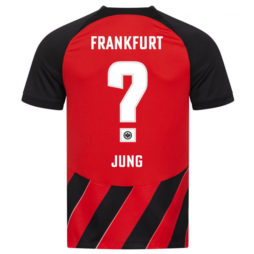 Women Football Louis Jung #0 Red Black Home Jersey 2023/24 T-Shirt