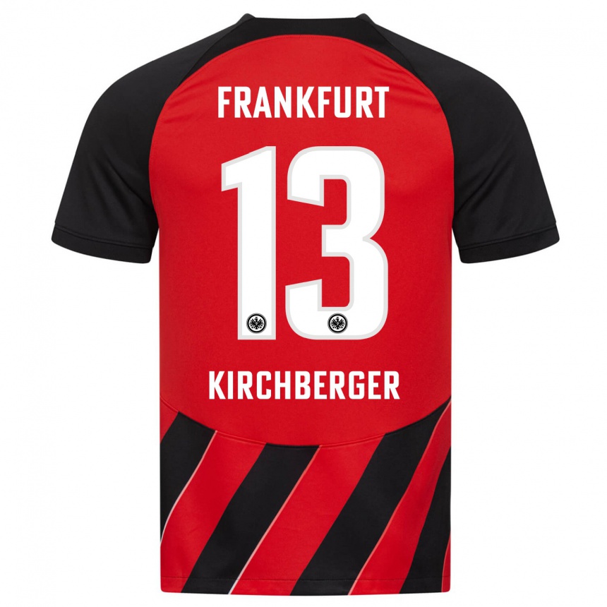 Women Football Virginia Kirchberger #13 Red Black Home Jersey 2023/24 T-Shirt