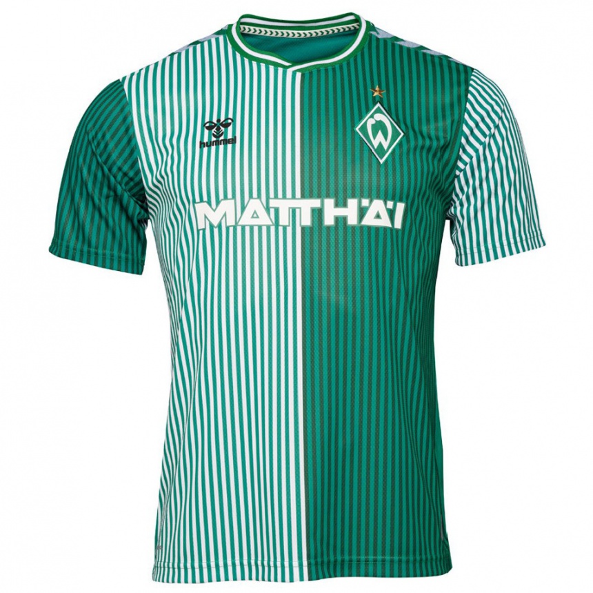 Women Football Lennart Baum #14 Green Home Jersey 2023/24 T-Shirt