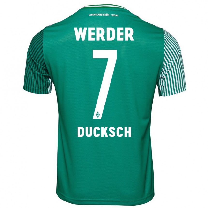 Women Football Marvin Ducksch #7 Green Home Jersey 2023/24 T-Shirt