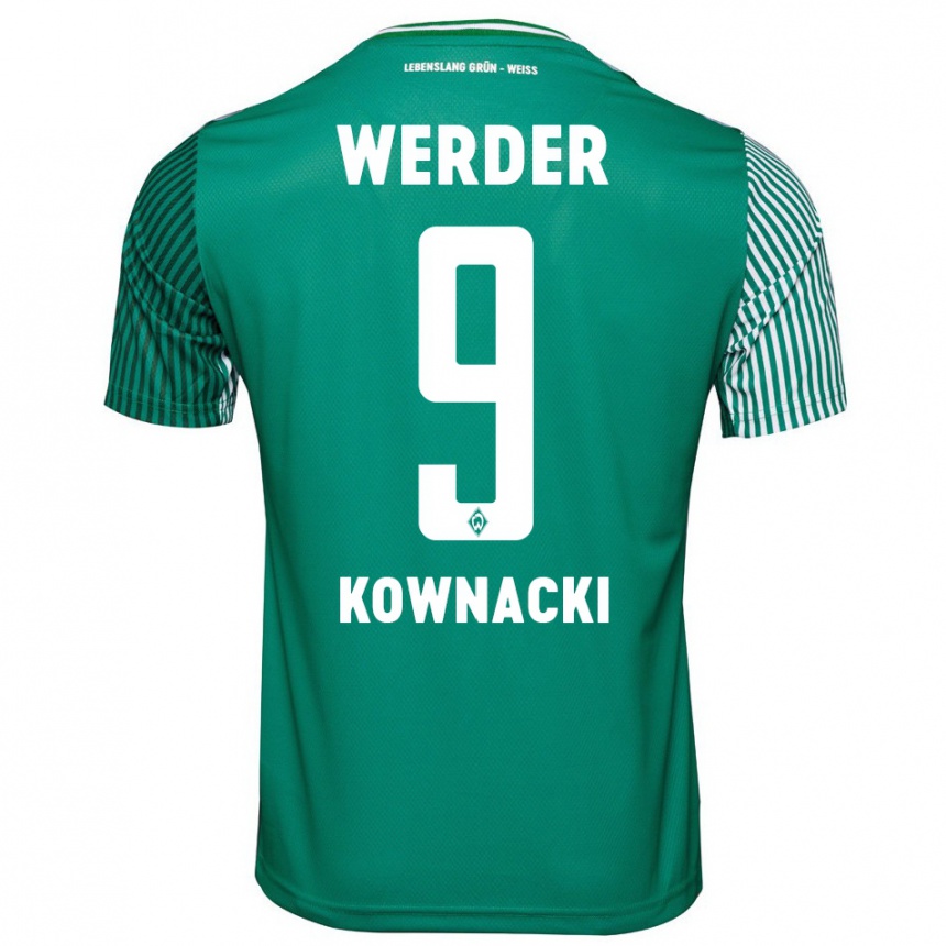 Women Football Dawid Kownacki #9 Green Home Jersey 2023/24 T-Shirt