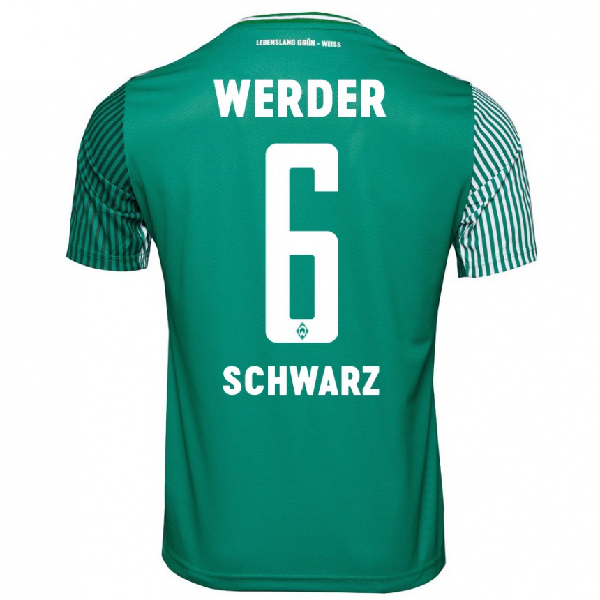 Women Football Ricardo-Felipe Schwarz #6 Green Home Jersey 2023/24 T-Shirt