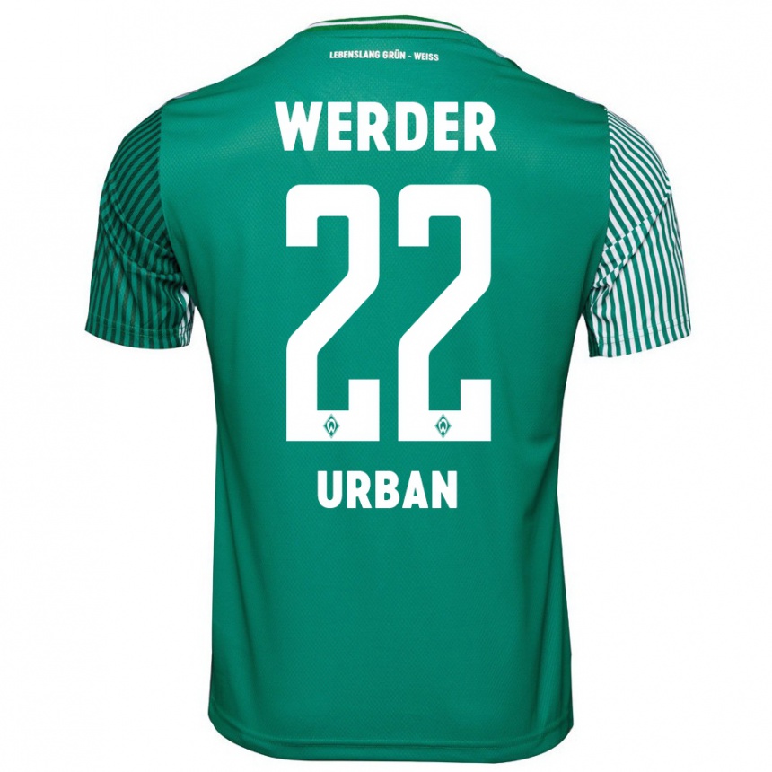 Women Football Linus Urban #22 Green Home Jersey 2023/24 T-Shirt
