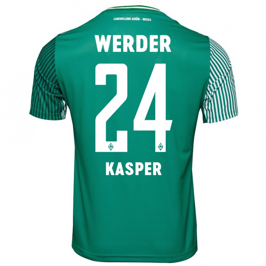 Women Football Dominik Kasper #24 Green Home Jersey 2023/24 T-Shirt
