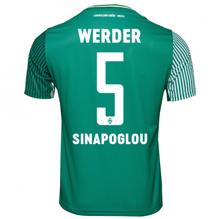 Women Football Oguzcan Sinapoglou #5 Green Home Jersey 2023/24 T-Shirt