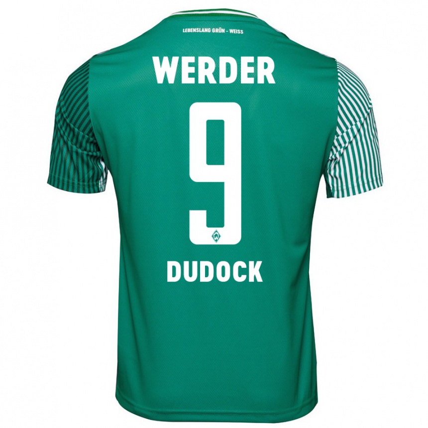 Women Football Joshua Dudock #9 Green Home Jersey 2023/24 T-Shirt