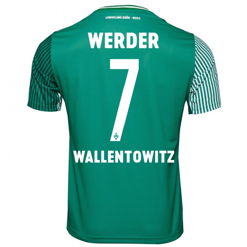 Women Football Mika Wallentowitz #7 Green Home Jersey 2023/24 T-Shirt