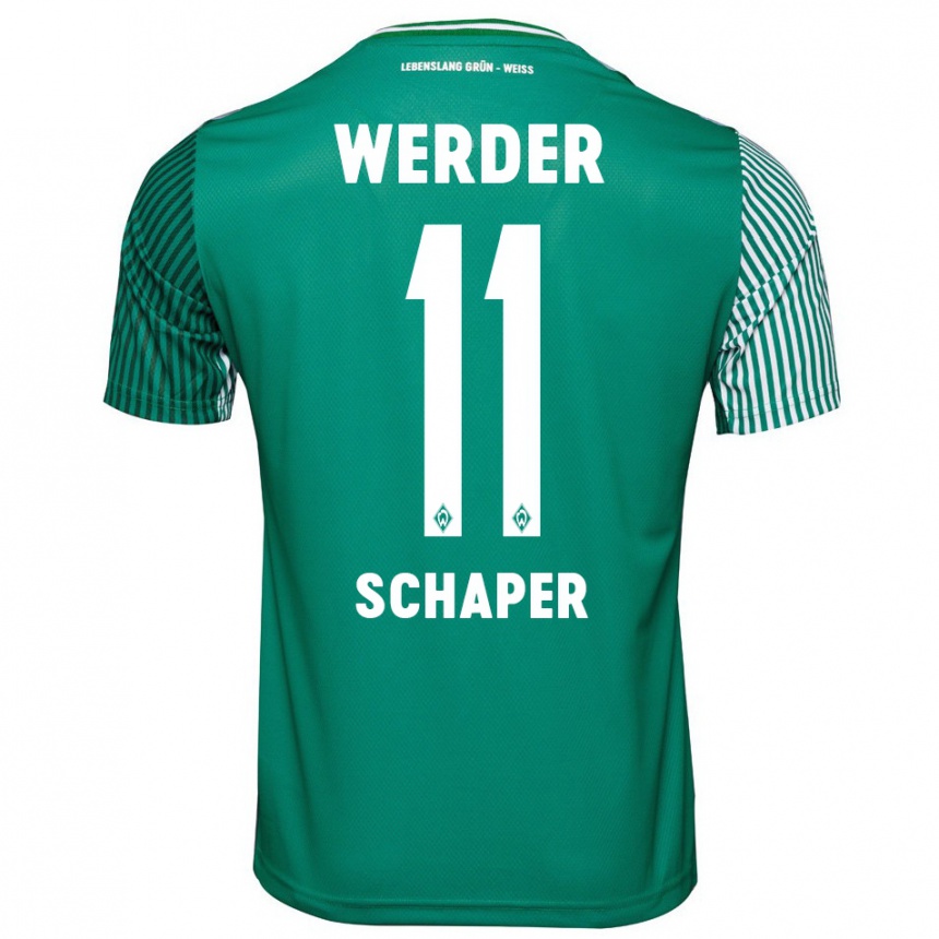 Women Football Wilken Schaper #11 Green Home Jersey 2023/24 T-Shirt