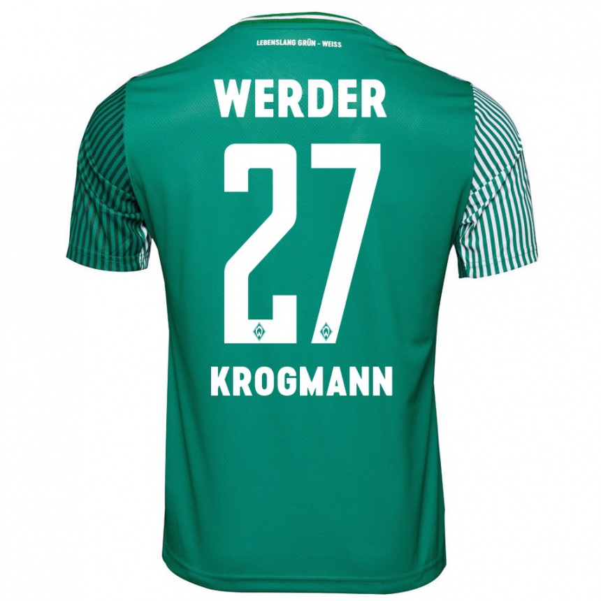 Women Football Avid Krogmann #27 Green Home Jersey 2023/24 T-Shirt