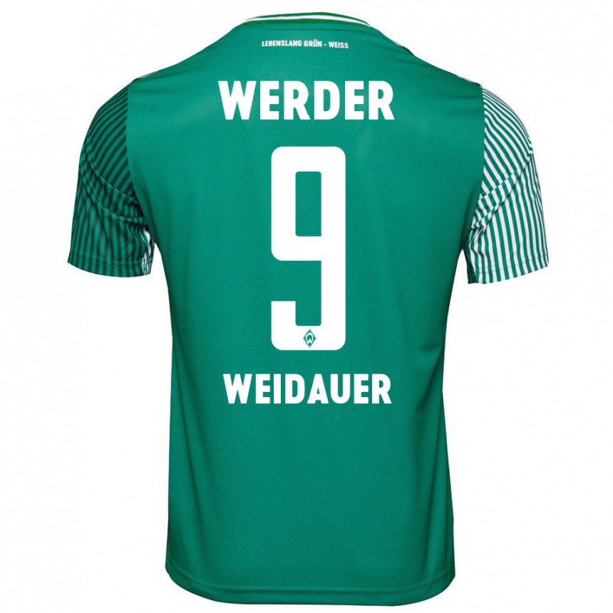 Women Football Sophie Weidauer #9 Green Home Jersey 2023/24 T-Shirt