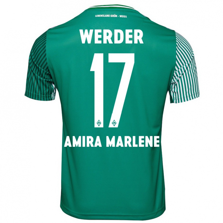 Women Football Amira Marlene Dahl #17 Green Home Jersey 2023/24 T-Shirt