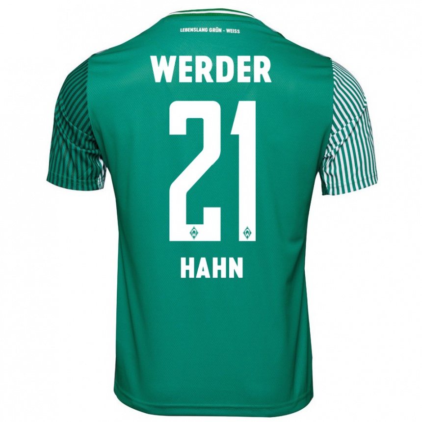 Women Football Chiara Hahn #21 Green Home Jersey 2023/24 T-Shirt