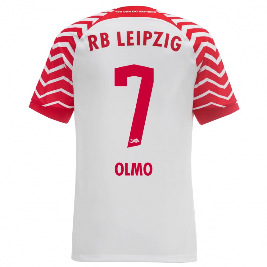 Women Football Dani Olmo #7 White Home Jersey 2023/24 T-Shirt