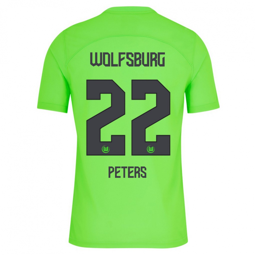 Women Football Laurin Peters #22 Green Home Jersey 2023/24 T-Shirt