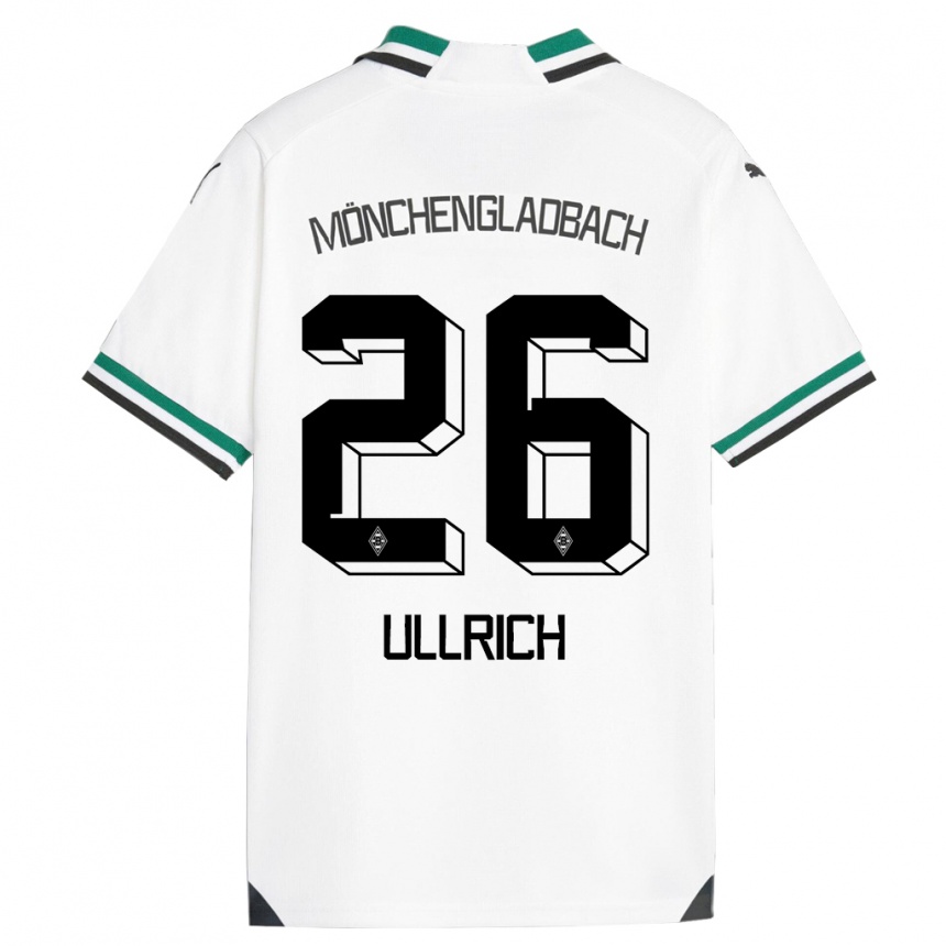 Women Football Lukas Ullrich #26 White Green Home Jersey 2023/24 T-Shirt