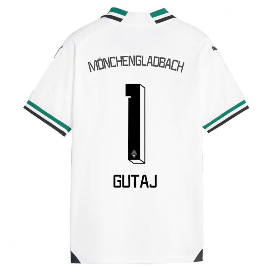 Women Football Lindsay Gutaj #1 White Green Home Jersey 2023/24 T-Shirt