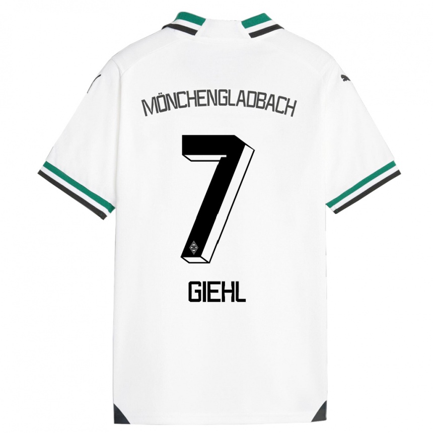 Women Football Madita Giehl #7 White Green Home Jersey 2023/24 T-Shirt