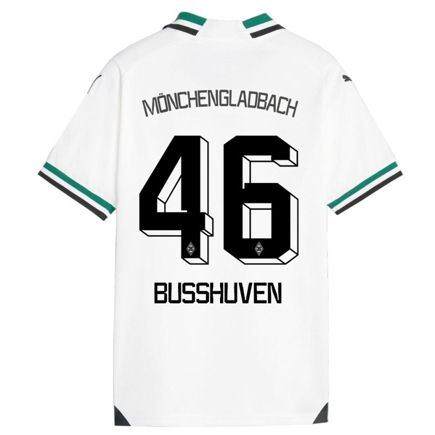 Women Football Alina Busshuven #46 White Green Home Jersey 2023/24 T-Shirt