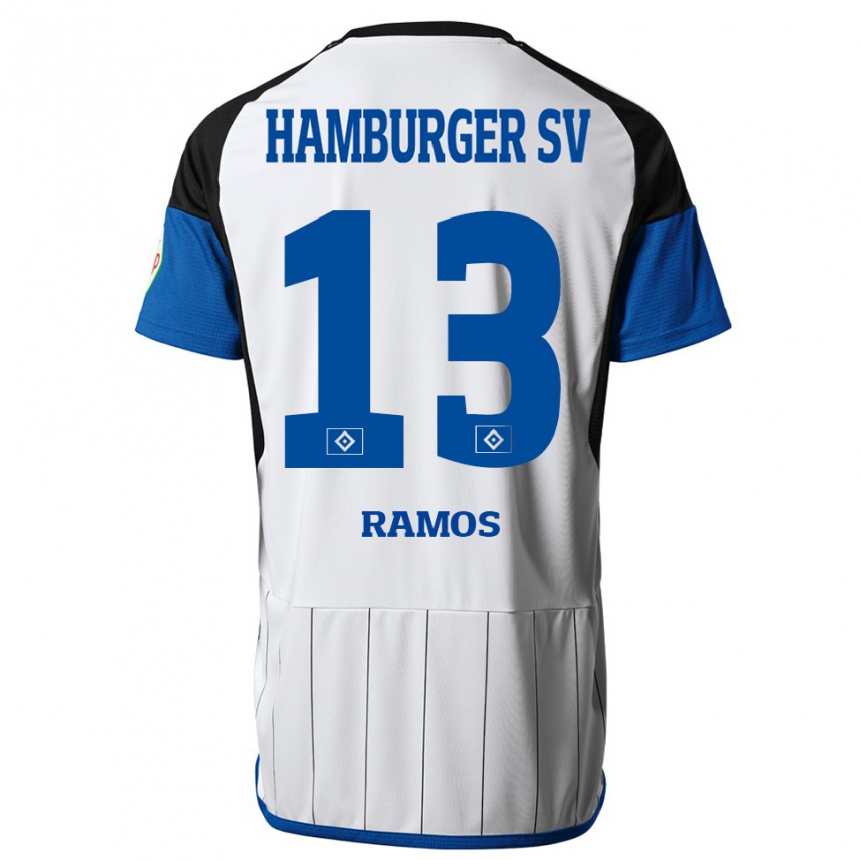 Women Football Guilherme Ramos #13 White Home Jersey 2023/24 T-Shirt