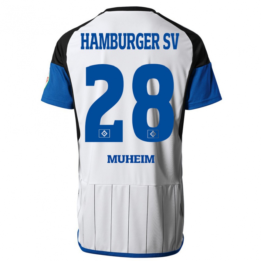 Women Football Miro Muheim #28 White Home Jersey 2023/24 T-Shirt