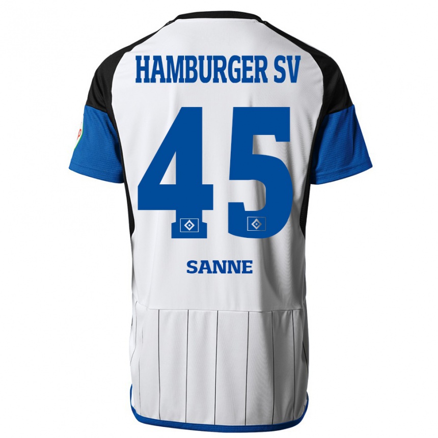 Women Football Tom Sanne #45 White Home Jersey 2023/24 T-Shirt