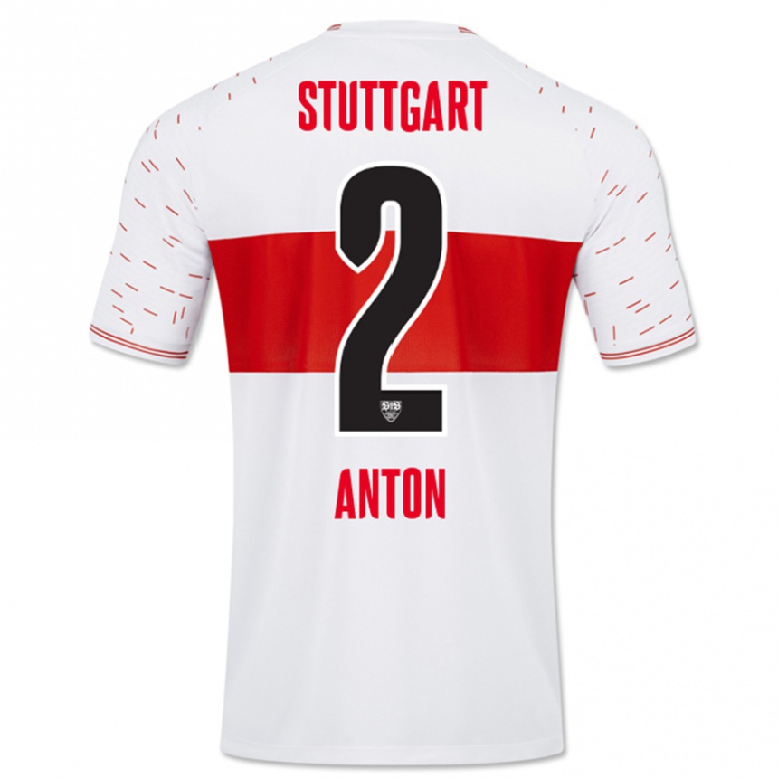 Women Football Waldemar Anton #2 White Home Jersey 2023/24 T-Shirt